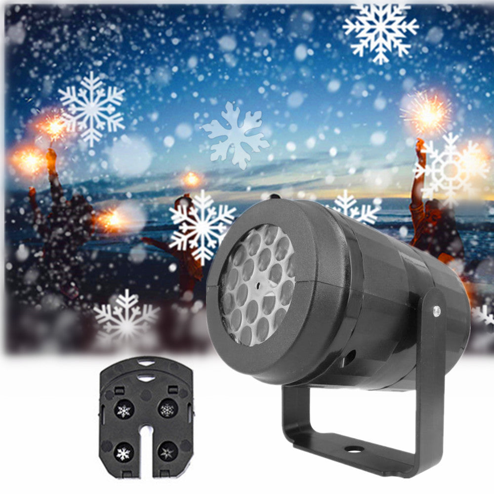 LED Snowflake Projector Light - Rotating Christmas Party & Outdoor Decor