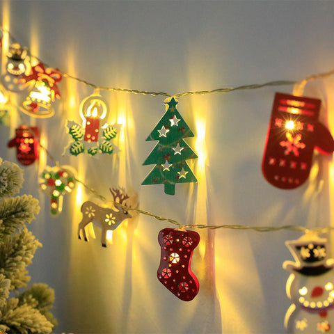 LED Christmas Light String - Santa, Elk & Snowman Xmas Decorations