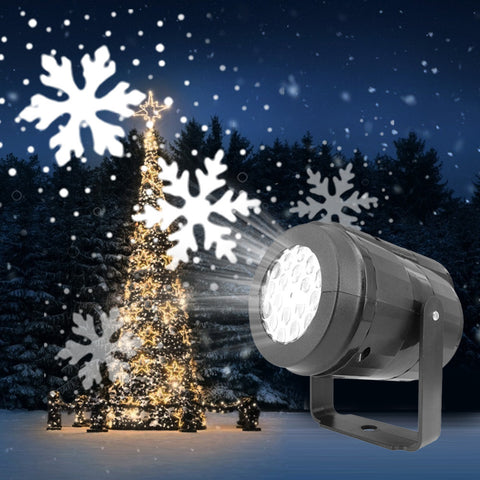 LED Snowflake Projector Light - Rotating Christmas Party & Outdoor Decor