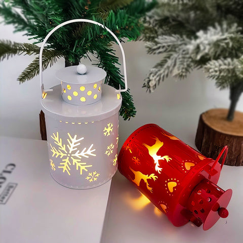 LED Christmas Candle Lanterns - Nordic Style Holiday Decor