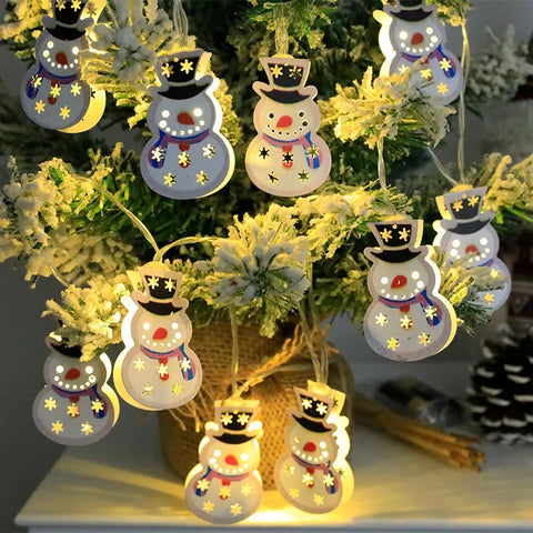 LED Christmas Light String - Santa, Elk & Snowman Xmas Decorations