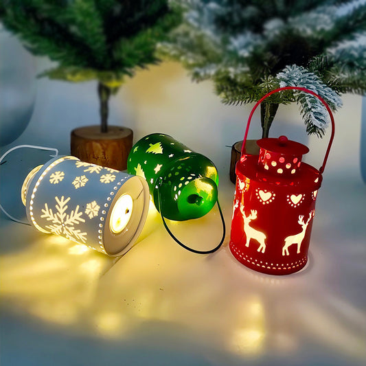 LED Christmas Candle Lanterns - Nordic Style Holiday Decor