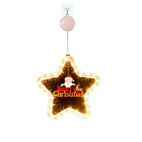 LED Christmas Star Pendant Light - Holiday Window & Door Decoration