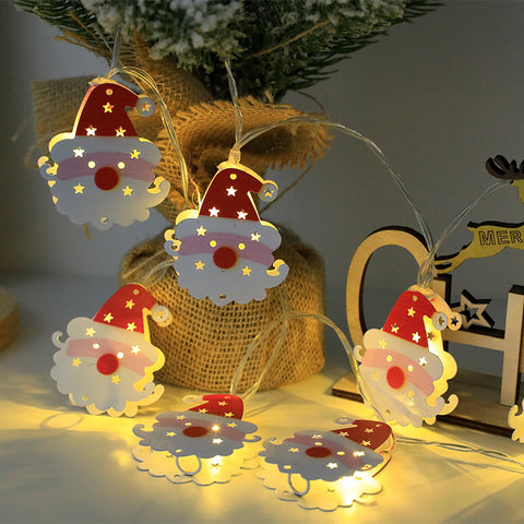 LED Christmas Light String - Santa, Elk & Snowman Xmas Decorations