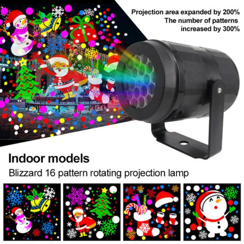 LED Snowflake Projector Light - Rotating Christmas Party & Outdoor Decor