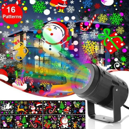 LED Snowflake Projector Light - Rotating Christmas Party & Outdoor Decor