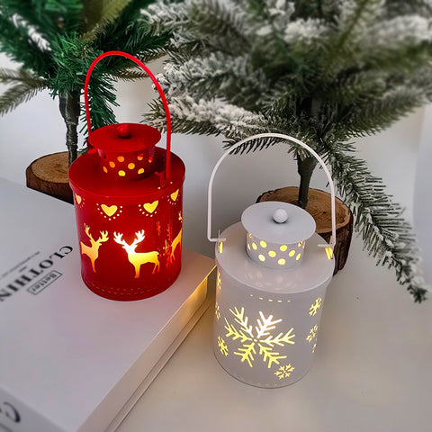 LED Christmas Candle Lanterns - Nordic Style Holiday Decor